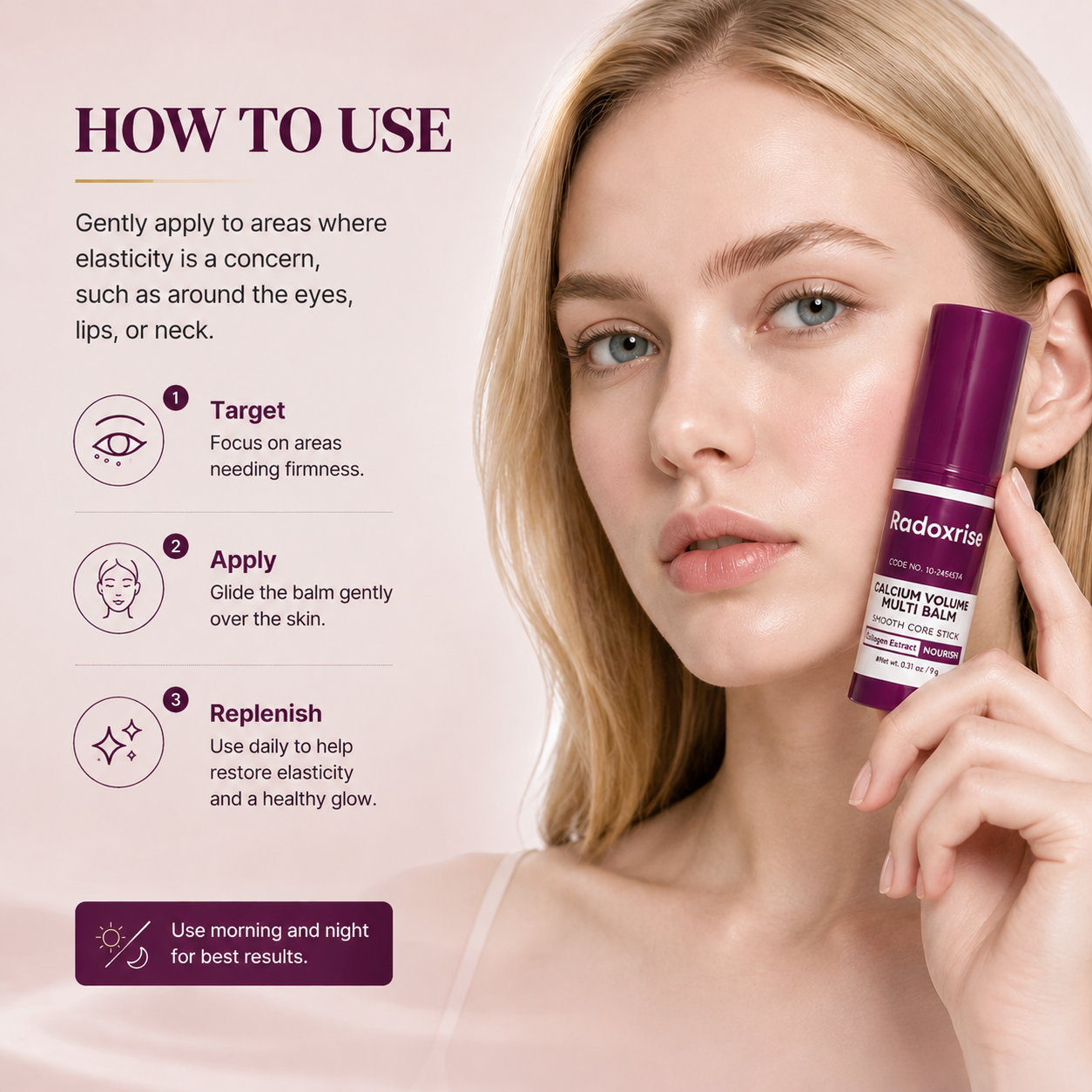 Radoxrise™ Calcium Multi Balm Eye Care Routine Korean Skin Care Anti-aging Cosmetics Collagen Eye Stick 9g
