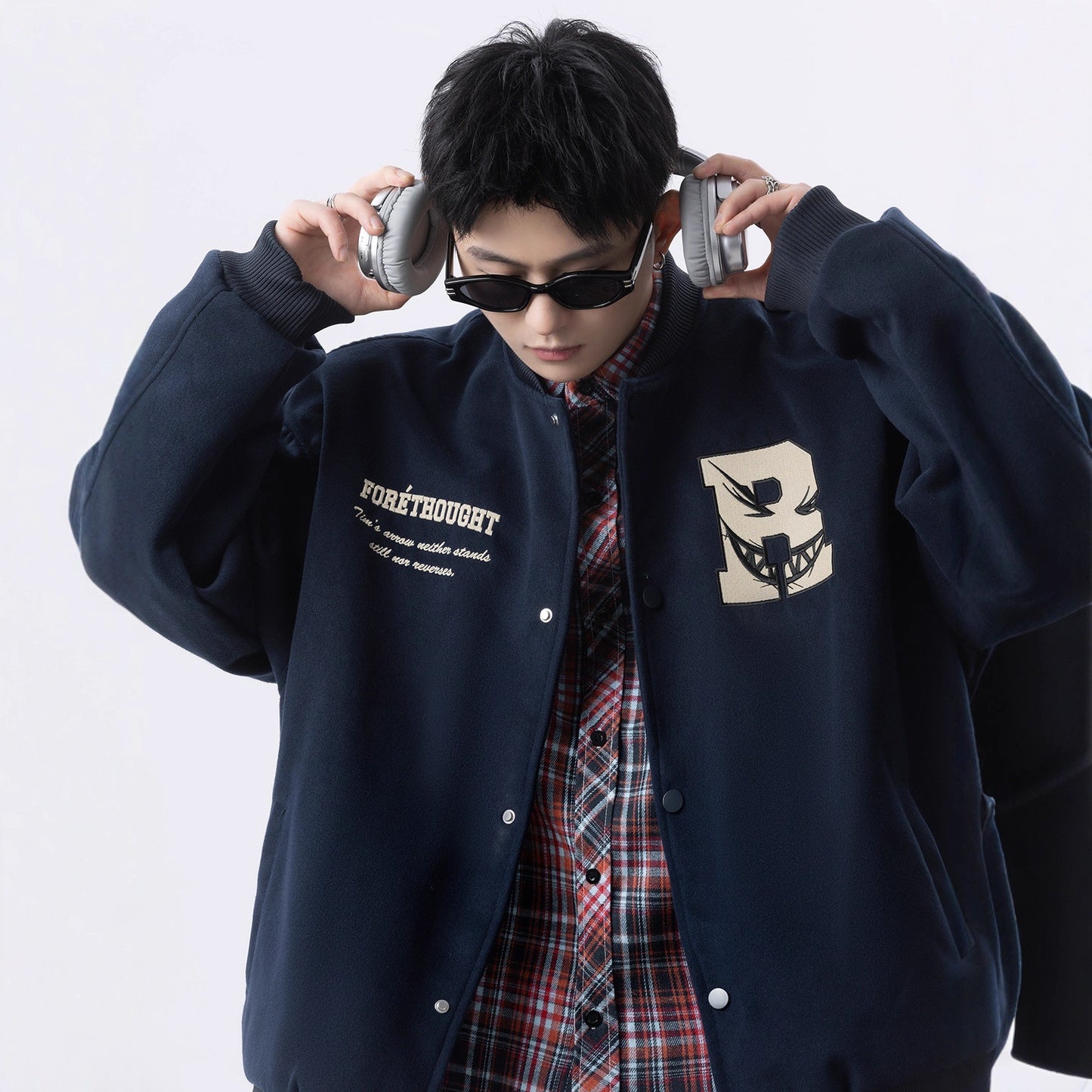 Street Style Letter Print Baseball Jacket for Men and Women Autumn/Winter Trendy Youth Casual Sports Jacket Top