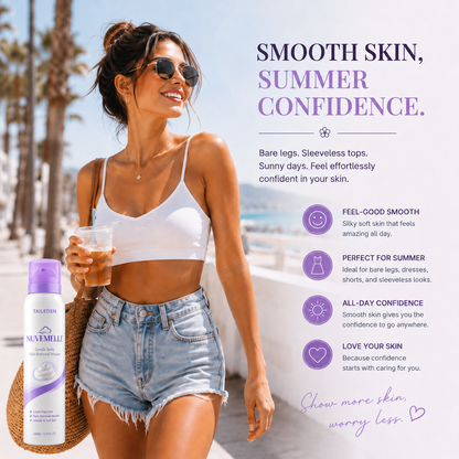 TAILEDEN  NUVEMELLE Hair Removal Mousse for Women – Gentle & Easy Depilatory Foam for Smooth Skin, Legs, Arms & Underarms, 4.73 Fl Oz