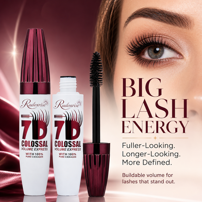 Radoxrise™ 7D Waterproof Mascara - 24H Long Lasting Volume & Curl, Smudge-Proof Lift for Natural False Lash Look