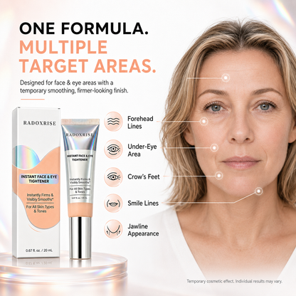 Radoxrise™ Instant Face Tightener – Visible Smoothing in 60 Seconds, Progressive Results in 18 Days