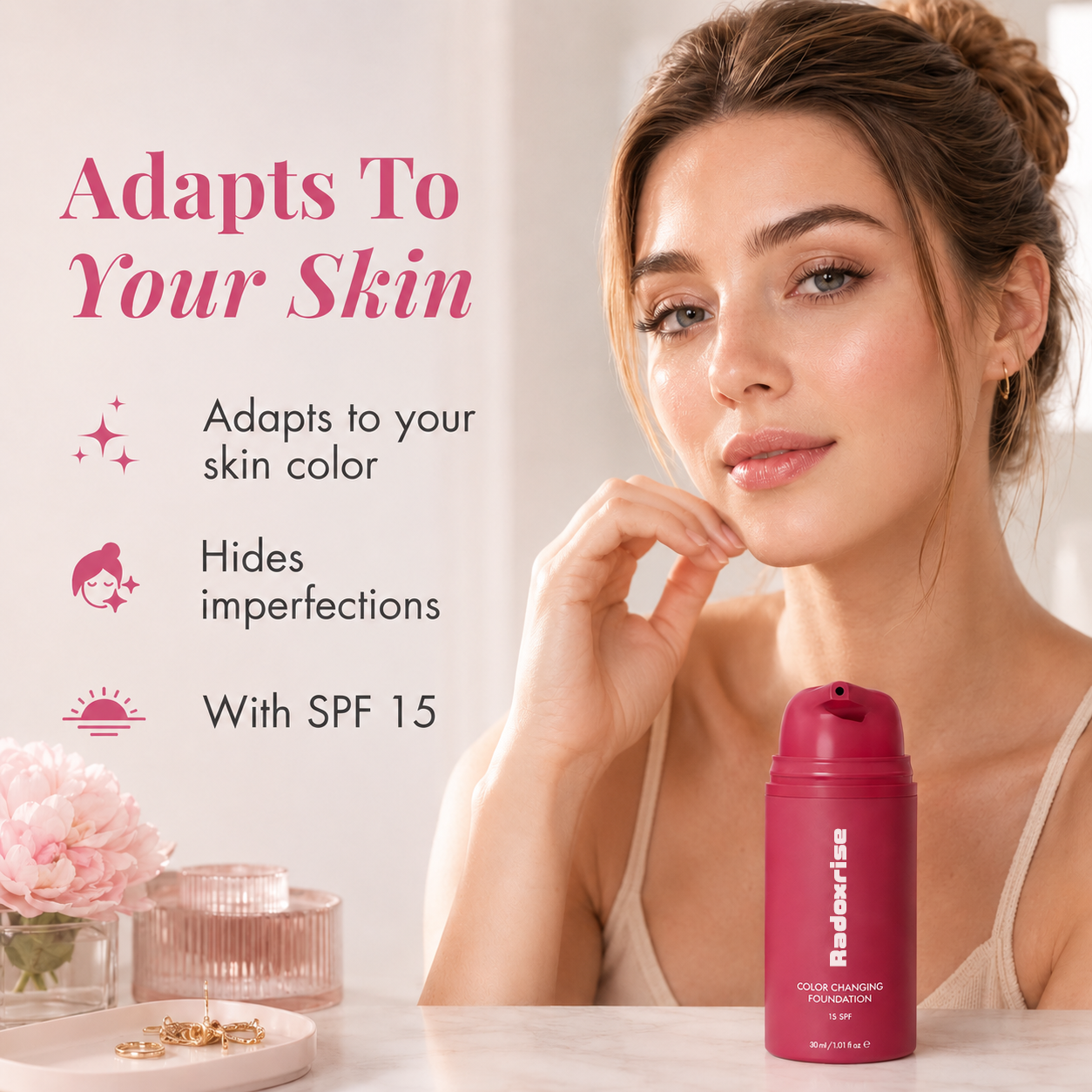 Radoxrise™ Adaptive Glow Foundation – A Monthly Ritual for Fresh-Looking Skin