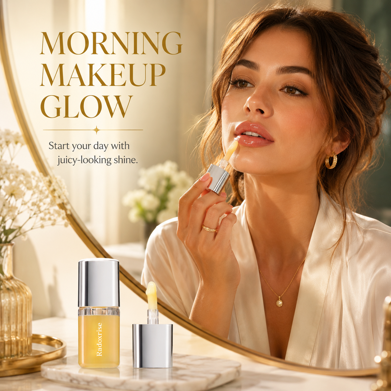 Radoxrise™ Spicy Lip Plumper — Fuller-Looking Lip Plumper Gloss, Non-Sticky, High-Shine Finish