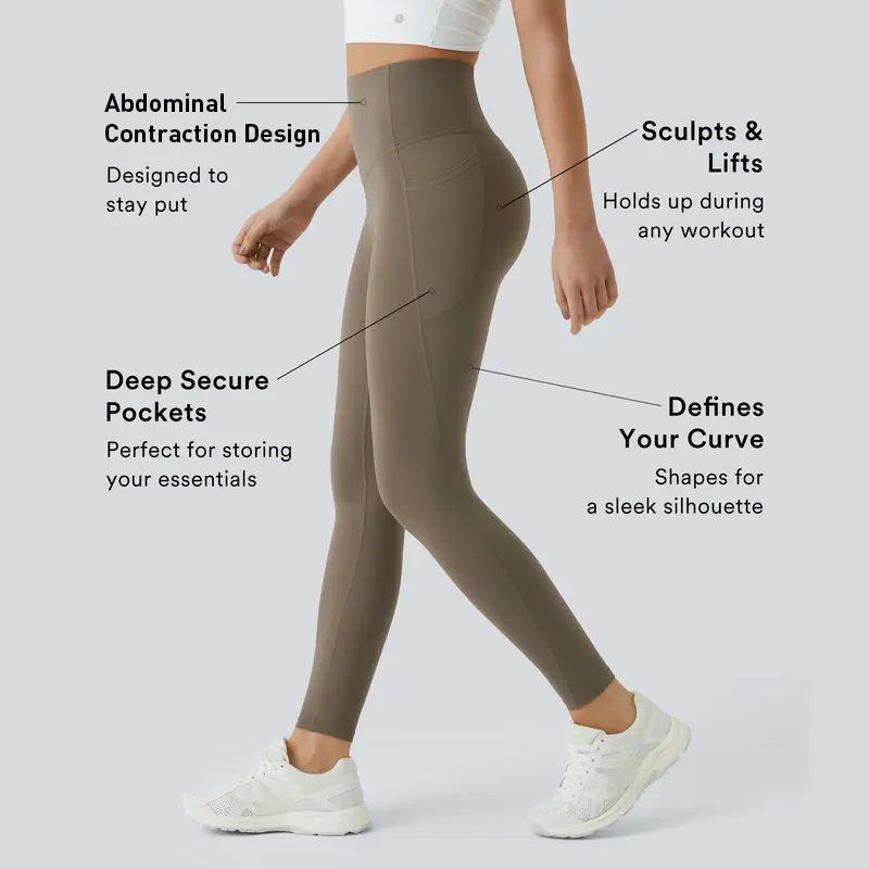Alisanda®  High Waisted Waist Shaping Pocket Shaping Training Leggings（副本）