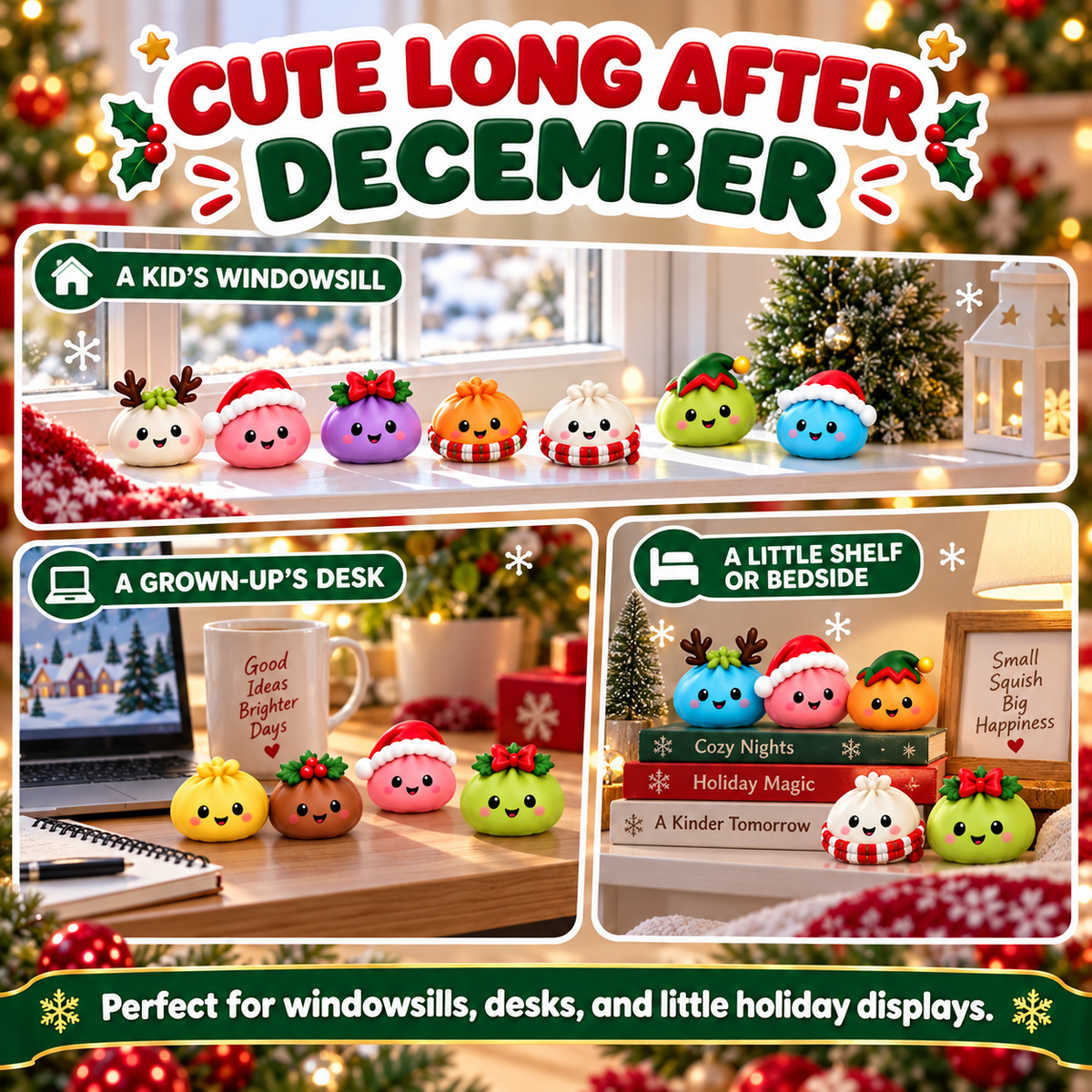 2026 Dumpling Squishy Advent Calendar - Indoor Recreation Stress Relief Toy, 24 Surprise Kawaii Mini Food Squishy Figures, Cute Christmas Countdown Holiday Gift