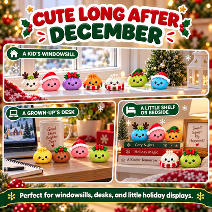 2026 Dumpling Squishy Advent Calendar - Indoor Recreation Stress Relief Toy, 24 Surprise Kawaii Mini Food Squishy Figures, Cute Christmas Countdown Holiday Gift