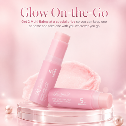 [NEW]Radoxrise™ PDRN Pink Collagen Volume Multi Balm | All In One Volufiline, PDRN, NAD Stick for Youthful-Looking, Helping Look of Fine Lines, Firming Care, Anti-Aging Care | For Under-Eyes, Neck, Forehead, Smile Lines, Lip Care | Korean Skincare