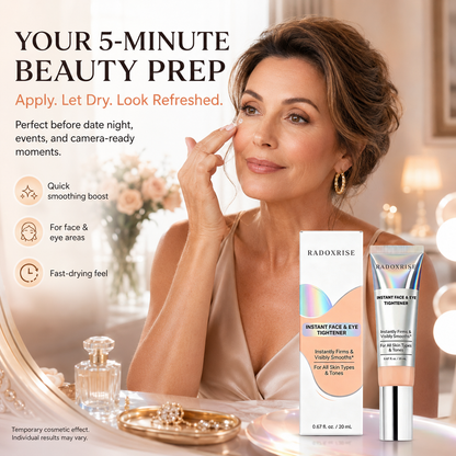 Radoxrise™ Instant Face Tightener – Visible Smoothing in 60 Seconds, Progressive Results in 18 Days