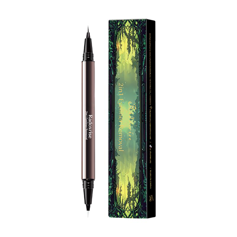 Radoxrise™  Long-lasting liquid eyeliner, 2-in-1 dual-ended design - lightweight and waterproof, vegan formula, no animal testing, smooth application for 24 hours, with a creamy and silky texture.