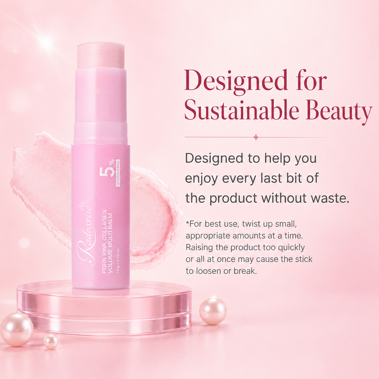 [NEW]Radoxrise™ PDRN Pink Collagen Volume Multi Balm | All In One Volufiline, PDRN, NAD Stick for Youthful-Looking, Helping Look of Fine Lines, Firming Care, Anti-Aging Care | For Under-Eyes, Neck, Forehead, Smile Lines, Lip Care | Korean Skincare