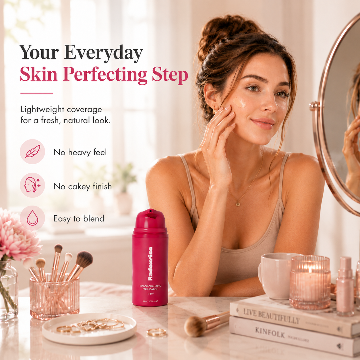 Radoxrise™ Adaptive Glow Foundation – A Monthly Ritual for Fresh-Looking Skin