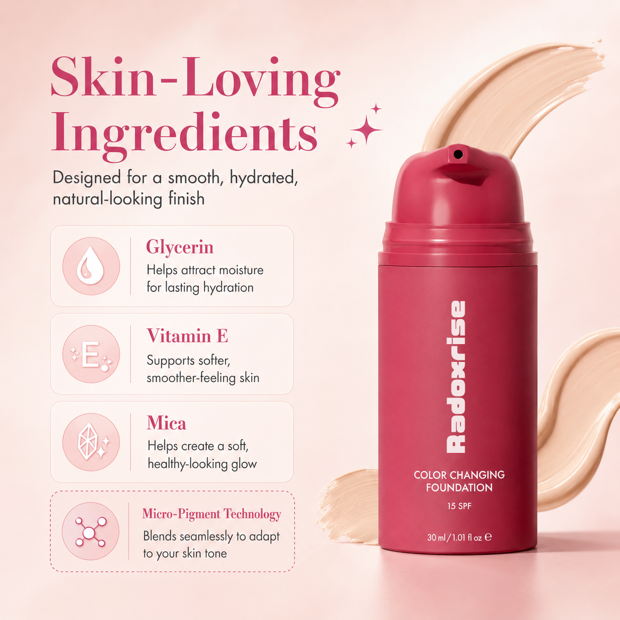 Radoxrise™ Adaptive Glow Foundation – A Monthly Ritual for Fresh-Looking Skin