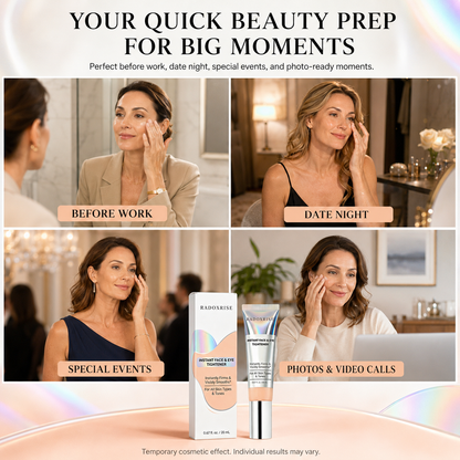 Radoxrise™ Instant Face Tightener – Visible Smoothing in 60 Seconds, Progressive Results in 18 Days