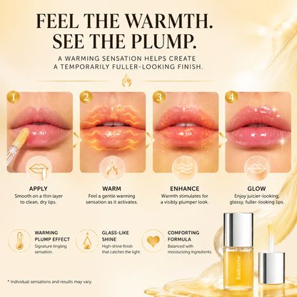 Radoxrise™ Spicy Lip Plumper — Fuller-Looking Lip Plumper Gloss, Non-Sticky, High-Shine Finish