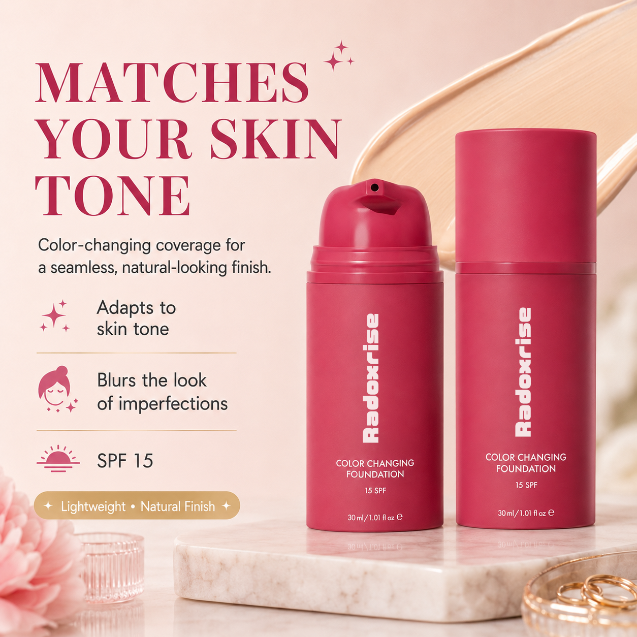Radoxrise™ Adaptive Glow Foundation – A Monthly Ritual for Fresh-Looking Skin