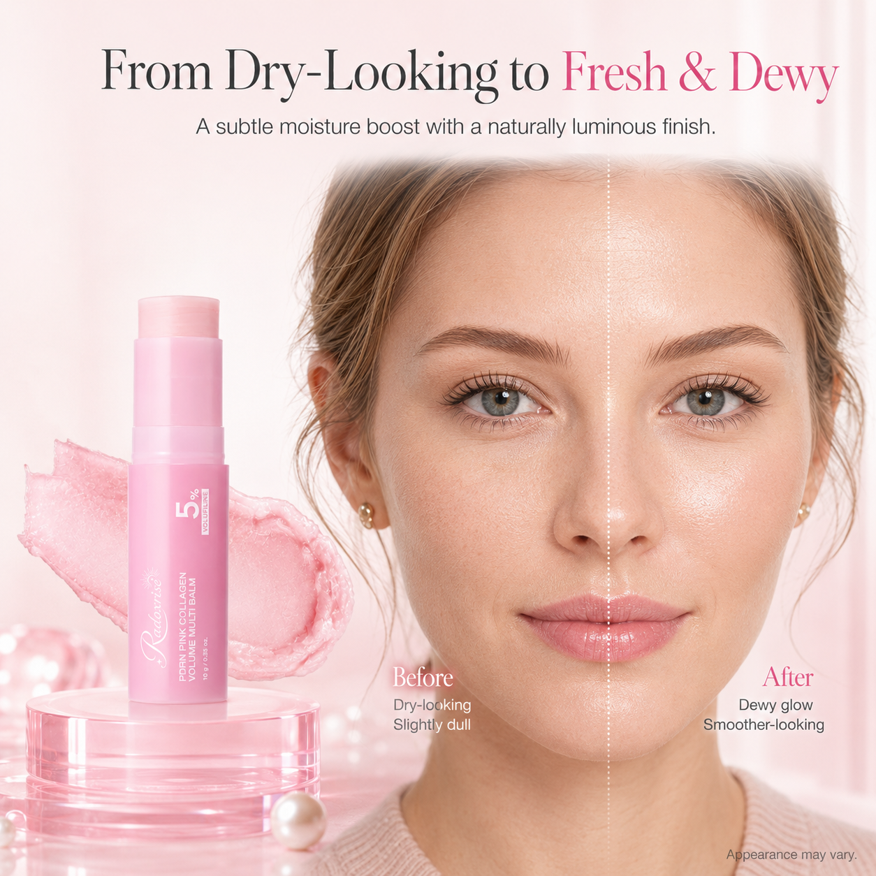[NEW]Radoxrise™ PDRN Pink Collagen Volume Multi Balm | All In One Volufiline, PDRN, NAD Stick for Youthful-Looking, Helping Look of Fine Lines, Firming Care, Anti-Aging Care | For Under-Eyes, Neck, Forehead, Smile Lines, Lip Care | Korean Skincare