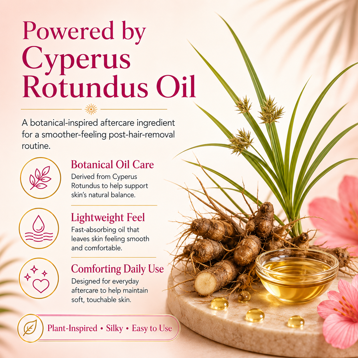 Radoxrise™ Beauty Cyperus Rotundus Oil for Natural Hair Reduction - 60ml/2oz