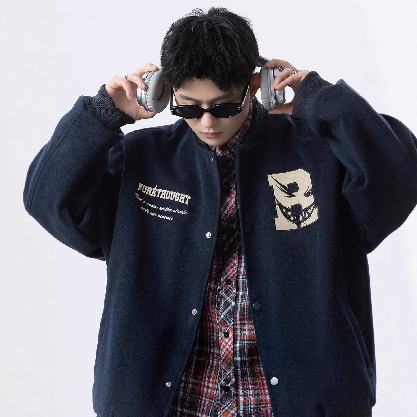 Street Style Letter Print Baseball Jacket for Men and Women Autumn/Winter Trendy Youth Casual Sports Jacket Top